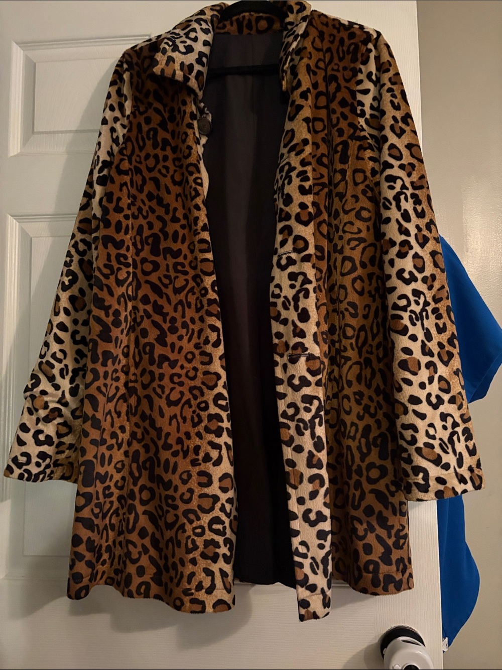 Leopard Print/reversible to black with leopard accents Print Jacket